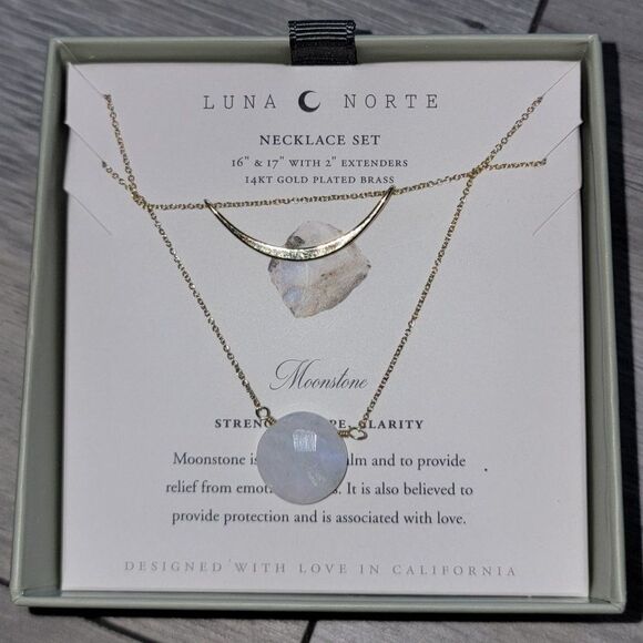 Luna Norte Women's Necklace Set 16" & 17" With 2" Extender - Picture 5 of 7